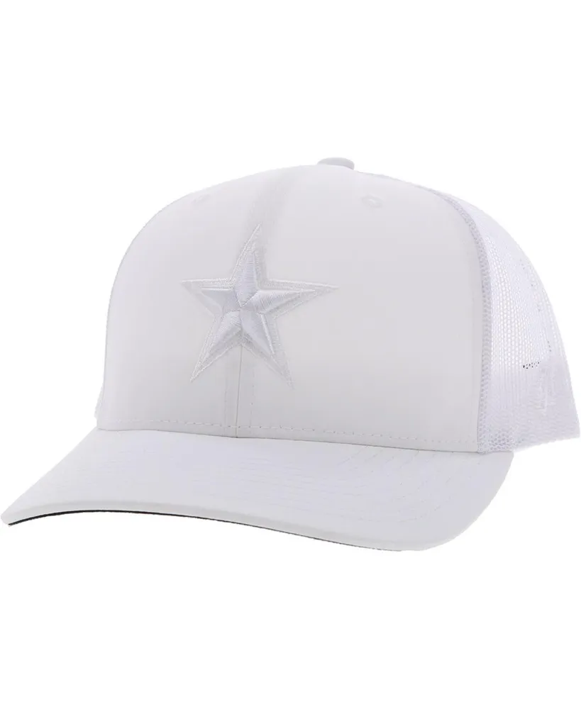 Men's HOOey White Dallas Cowboys Wordmark Rope Trucker Snapback Hat