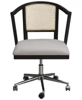 Abbyson Living Archer 34.8" Polyester Two-Toned Cane Office Chair