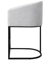 Abbyson Living Jace 35.4" Polyester Upholstered Counter Stool