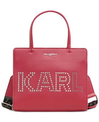 Karl Lagerfeld Paris Maybelle Red Rivets Small Satchel