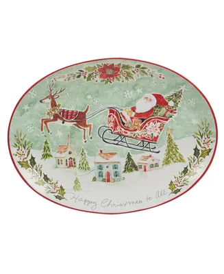 Certified International Joy of Christmas 16'' Oval Platter