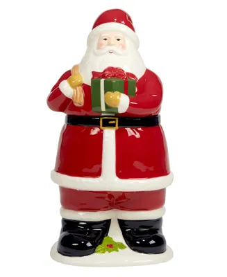 Certified International Joy of Christmas 3-d Santa Cookie Jar