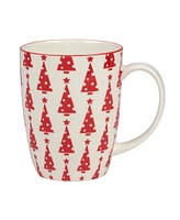 Certified International Peppermint Candy 16 oz Mugs Set of 6, Service for 6