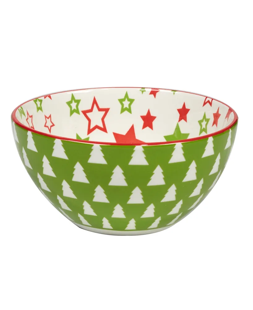 Certified International Holiday Fun 30 oz All Purpose Bowls Set of 6, Service for 6