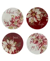 Certified International Winters Joy 9" Dessert Plates Set of 4