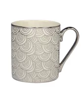 Certified International Mosaic Silver-Tone Plated 16 oz Can Mugs Set of 6