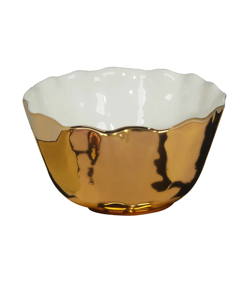 Certified International Gold-Silver Tone Coast Deep Bowl