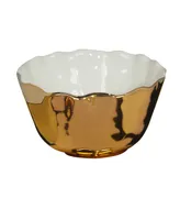 Certified International Gold-Silver Tone Coast Deep Bowl