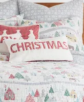 Levtex Joulset Christmas Applique Decorative Pillow, 12" x 24"