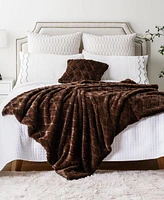 Battilo Cozy Carved Wave Faux Fur Throw, 60" x 80"