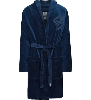 CR7 Men's Modern Cut Cotton Bathrobe