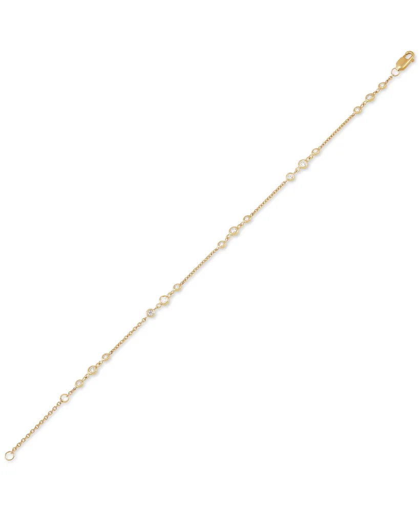 Diamond Bezel Link Bracelet (1/2 ct. t.w.) in 14k Gold