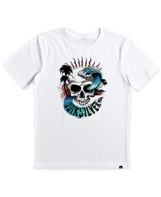 Quiksilver Big Boys Skull Wave Cotton Graphic T-Shirt
