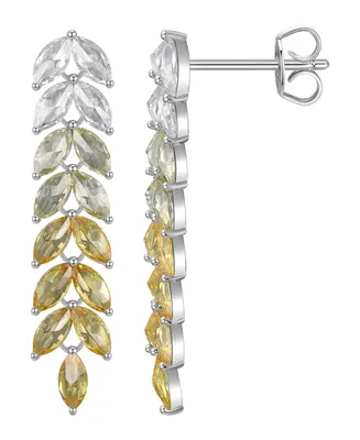 Macy's Cubic Zirconia Leaf Drop Earrings