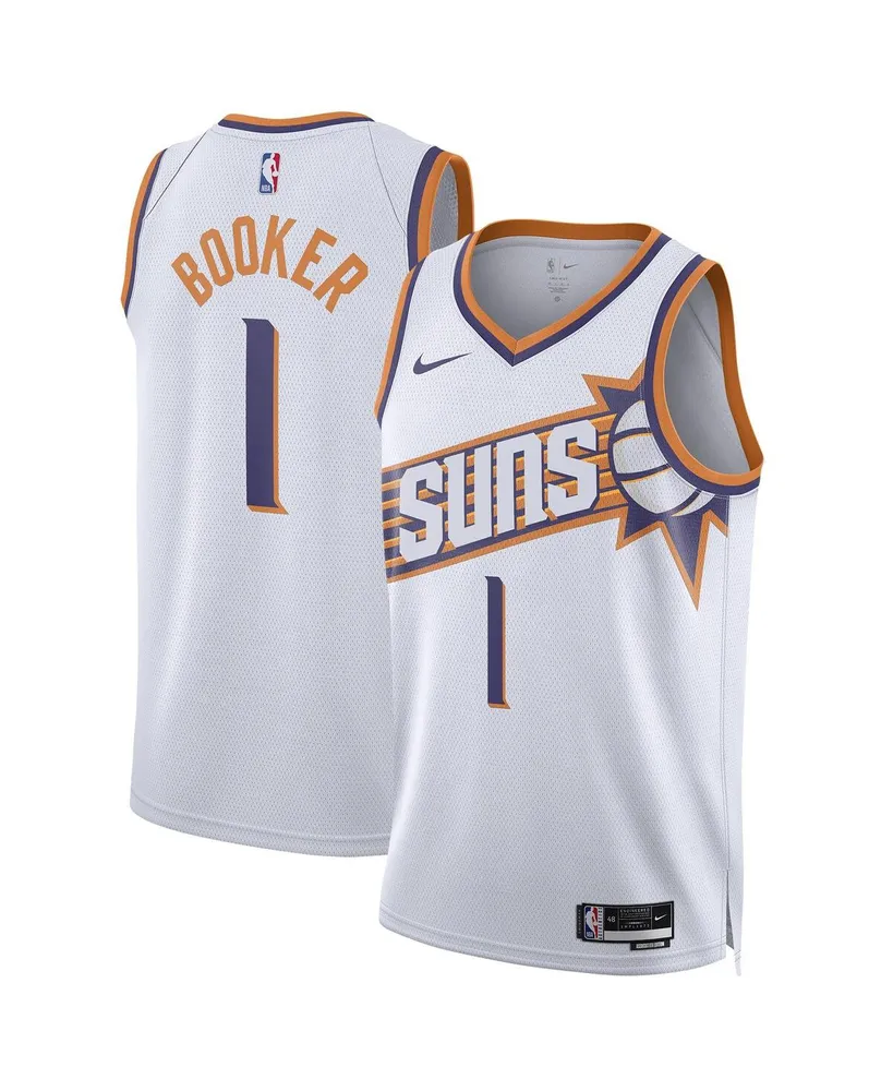 Men's and Women's Nike Devin Booker White Phoenix Suns Swingman Jersey - Association Edition