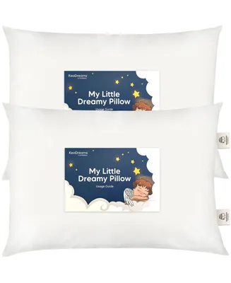 KeaBabies 2pk Jumbo Toddler Pillow - Soft Organic Cotton Kids Pillows for Sleeping - 14X20 Travel Pillow for Kids Age 2-5