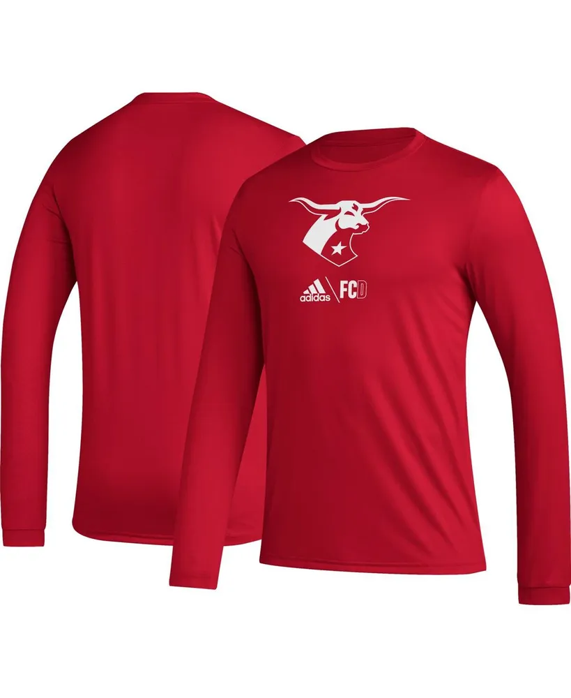 Men's adidas Red Fc Dallas Icon Aeroready Long Sleeve T-shirt