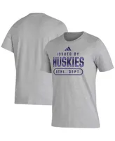 Men's adidas Heather Gray Washington Huskies Aeroready Pregame T-shirt