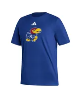 Men's adidas Royal Kansas Jayhawks Logo Fresh T-shirt