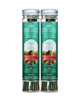 National Tree Company Scentsicles Scented Ornaments, 6 Count Bottles, Infused Paper Sticks, 2 Pack Set