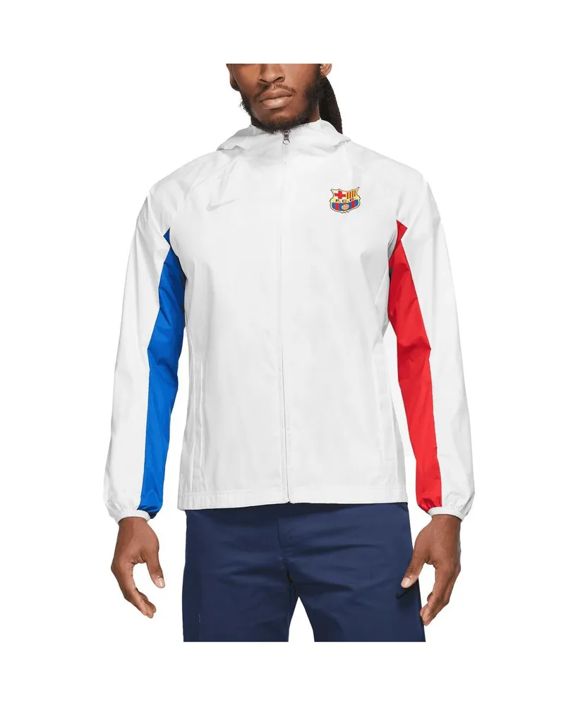 Men's Nike White Barcelona Awf Raglan Full-Zip Hoodie Jacket