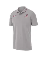 Men's Nike Gray Alabama Crimson Tide 2023 Coaches Performance Polo Shirt