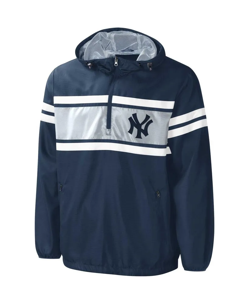 Men's G-iii Sports by Carl Banks Navy New York Yankees Game Score Quarter-Zip Windbreaker