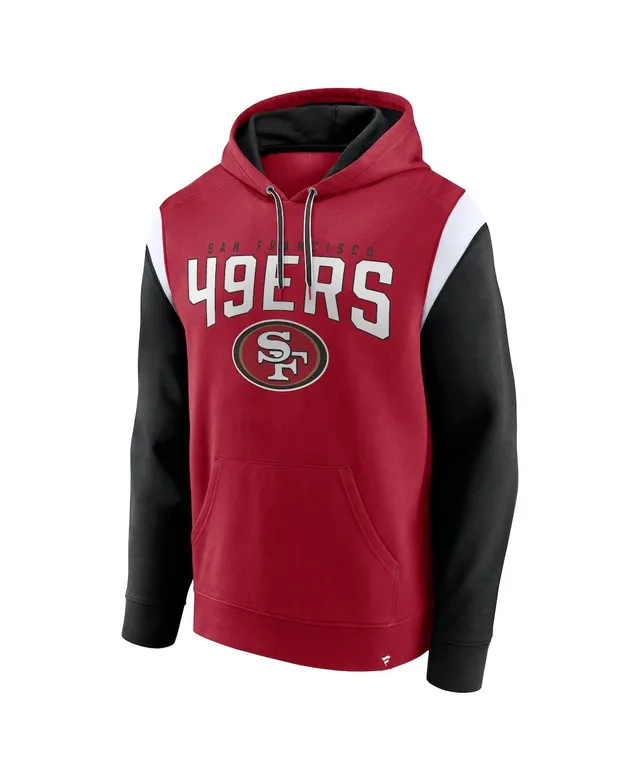 Men's Nike Scarlet San Francisco 49ers Wordmark Performance Pullover Hoodie  