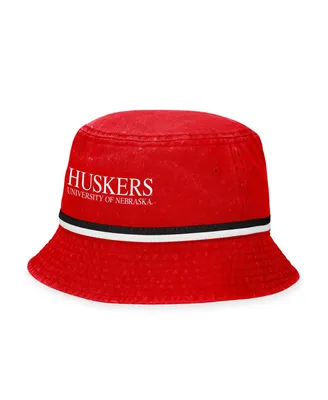 Men's Top of the World Scarlet Nebraska Huskers Ace Bucket Hat