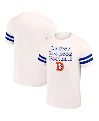 Men's Nfl x Darius Rucker Collection by Fanatics Cream Denver Broncos Vintage-Like T-shirt