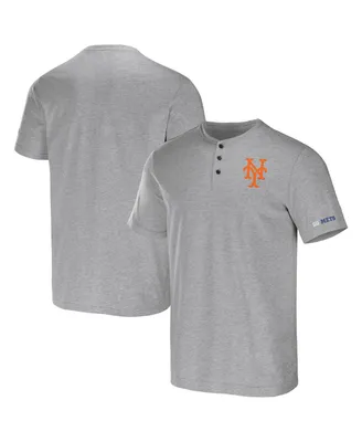 Men's Darius Rucker Collection by Fanatics Heather Gray New York Mets Henley T-shirt