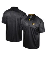 Men's Colosseum Black Missouri Tigers Honeycomb Raglan Polo Shirt