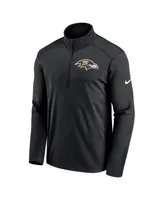 Men's Nike Black Baltimore Ravens Logo Pacer Performance 1/4-Zip Jacket
