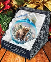 Designocracy A Love for All Seasons - Grizzly Bears Ball Holiday Glass Ornaments G. DeBrekht