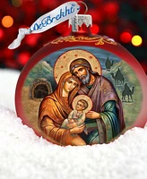 Designocracy The Nativity of our Lord Ball Holiday Mercury Glass Ornaments G. DeBrekht