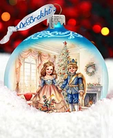 Designocracy Nutcracker Ballet-Clara and Prince Lg Holiday Collectible Ornaments G. DeBrekht