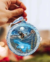 Designocracy Flying Eagle Mercury Glass Christmas Ornaments G. DeBrekht