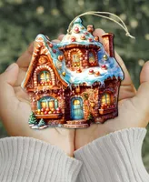 Designocracy Gingerbread House Christmas Wooden Ornaments Holiday Decor G. DeBrekht