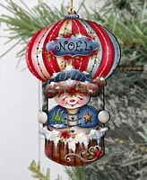 Designocracy Frosty Journey Christmas Wooden Ornaments Holiday Decor J. Mills-Price