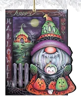 Designocracy Holiday Wooden Ornaments Boo Halloween Gnome Home Decor J. Mills-Price