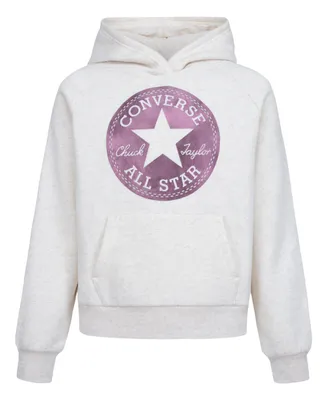 Converse Big Girls Chuck Patch Shine Graphic Hooded Sweatshirt