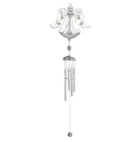 32" Long Silver Angel Gem Wind Chime
