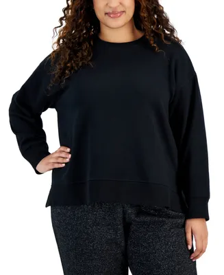Id Ideology Plus Size Dropped-Shoulder Sweatshirt, Created for Macy's
