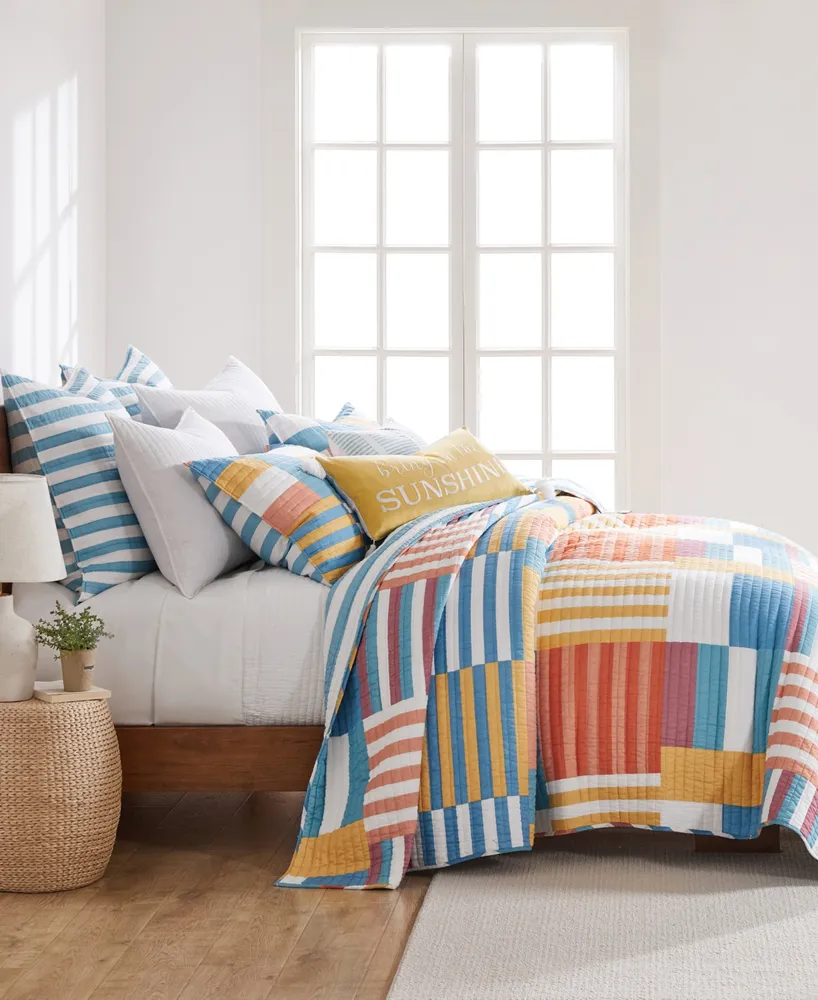 Levtex Sol Stripe Reversible -Pc. Quilt Set