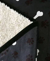 Happycare Textiles Advanced Water Resistant Pets Print Comfort Throw