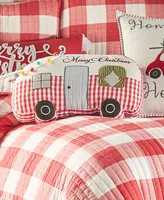 Levtex Christmas Road Trip Gingham Decorative Pillow, 11" x 18"