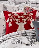 Levtex Sleigh Bells Embroidered Tassel Decorative Pillow, 18" x 18"