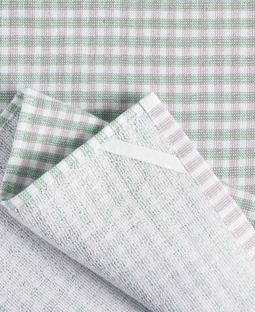 Martha Stewart Check Dual Purpose Kitchen Towel Set 2-Pack Set, 16" x 28"