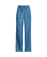 Lands' End Petite Tencel Fiber High Rise Wide Leg Pants