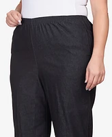 Alfred Dunner Plus Classic Relaxed Fit Denim Capri Pant